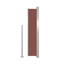 Patio Retractable Side Awning 66.9"x118.1" Brown