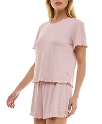 Sincerely Jules Women's Striped Top & Shorts, 2-Piece Set