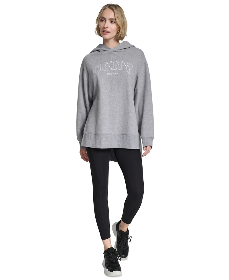 Dkny Sport Women's 3D Puff Applique Varsity Logo Oversized Hoodie