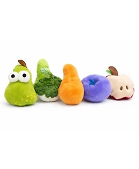 Nocciola Squeaky Plush Dog Toys Set – Interactive Fruit & Vegetable Chew Toys with Built-in Squeaker for Small to Medium Dogs