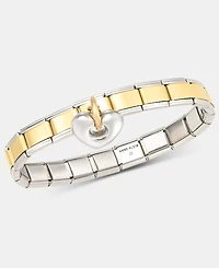 Anne Klein Puffy Heart Charm Stretch Bracelet