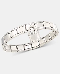 Anne Klein Padlock Charm Stretch Bracelet