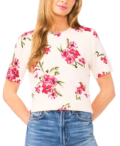 CeCe Women's Crewneck Short-Sleeve Top