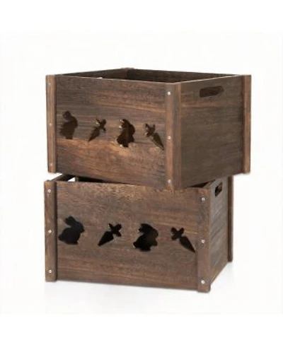 Yigii Wooden Storage Crates For Farm Home Use