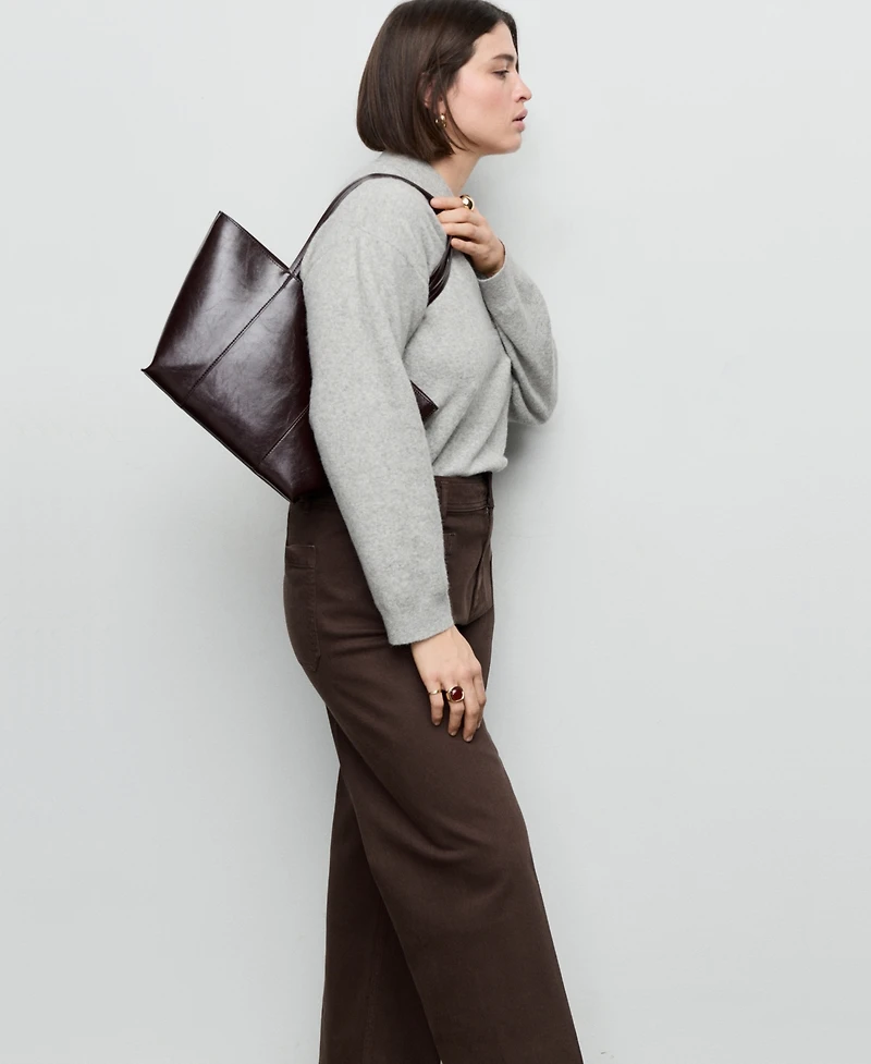 Mango Women's Pockets Wide-Leg Jeans