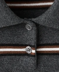 Mango Women's Striped Polo-Neck Sweater