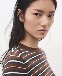 Mango Women's Knit Striped Sweater