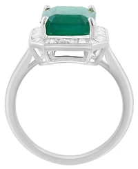Effy Collection Diamond (5/8 ct. t.w.) and Emerald (4-1/4 Ring 14k White Gold