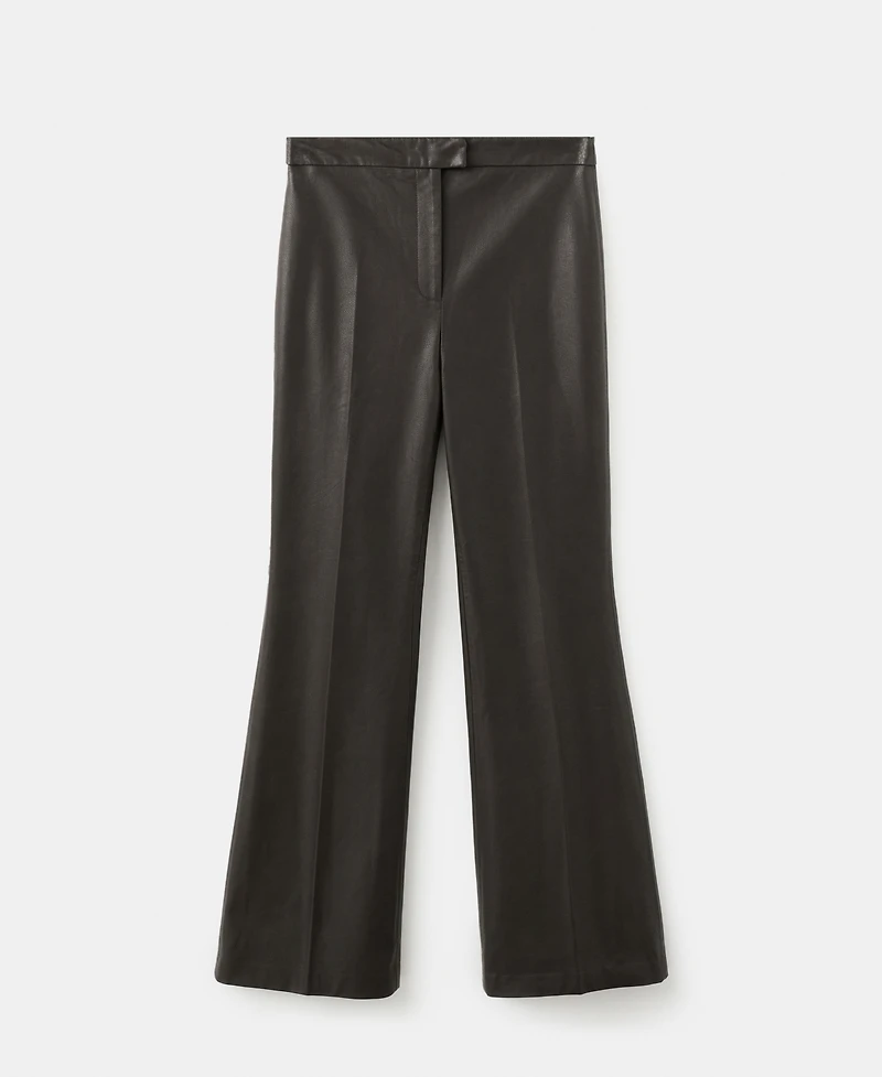 Mango Women's Wide-Leg Faux-Leather Pants