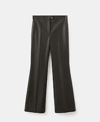 Mango Women's Wide-Leg Faux-Leather Pants