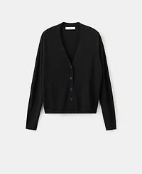 Mango Women's V-Neck Knitted Cardigan Sweater