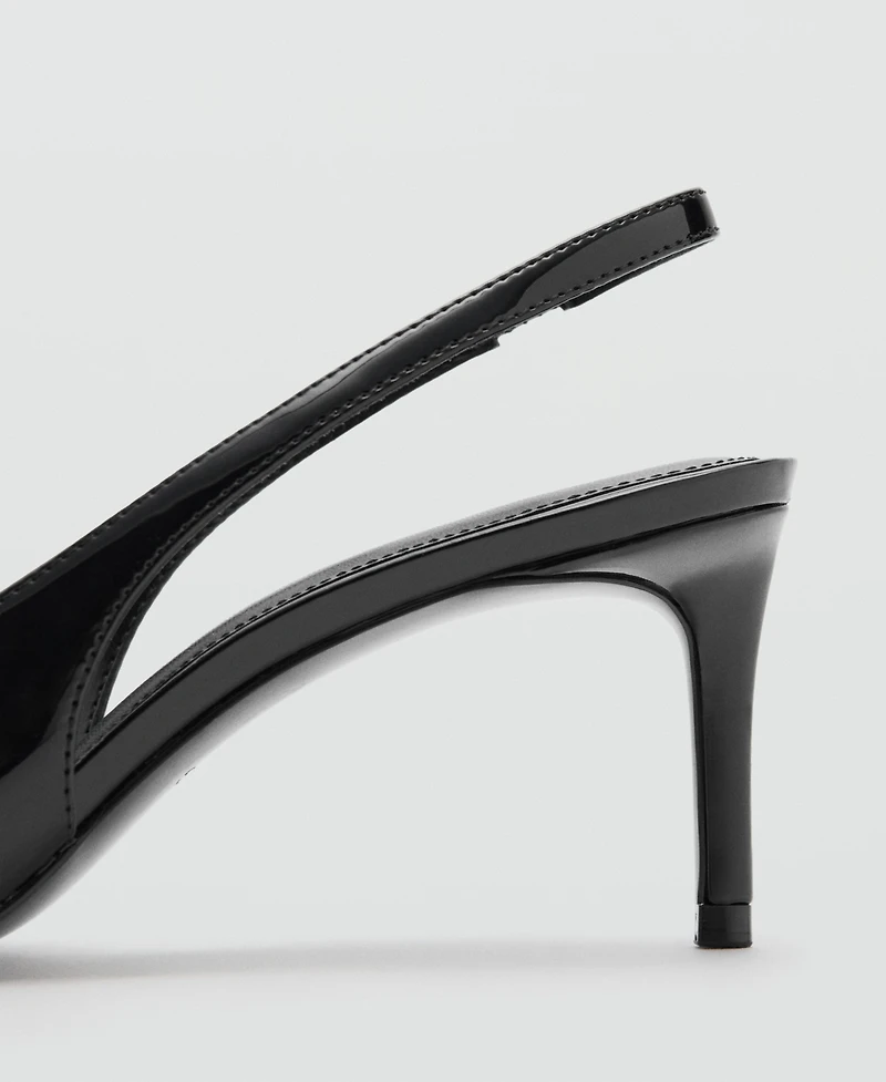 Mango Women's Metal Detail Patent Leather High-Heeled Shoes