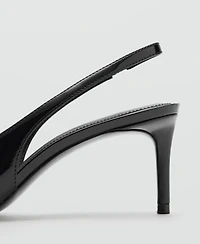 Mango Women's Metal Detail Patent Leather High-Heeled Shoes