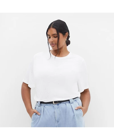 City Chic Women's Plus Blinged Up Tee