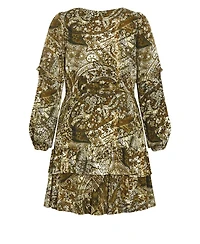 City Chic Women's Plus Nicky Print Dress