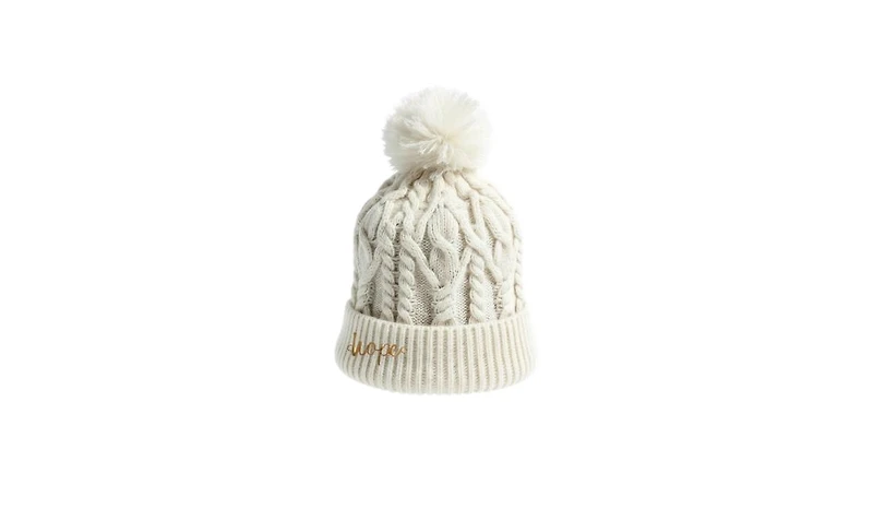 Draft - Headbands of Hope Women's Cable Knit Pom-Pom Beanie - Ivory