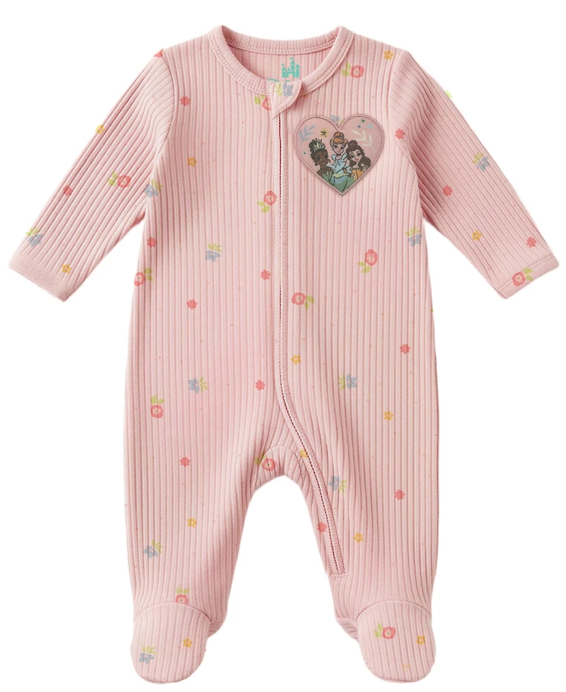 Disney Baby Girls' Princess Sleep and Play & Bow Headband, 2-Piece Set