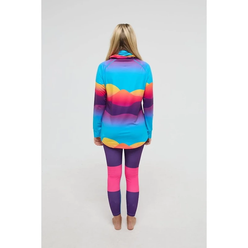 Oosc Women's High Neck Baselayer Top Mambo Sunset