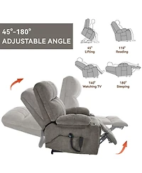 Maison Boucle Oversized Power Lift Recliner for Big & Tall with Massage Heat