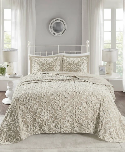 Madison Park Sabrina Tufted Chenille 3-Pc. Bedspread Set, King/California King