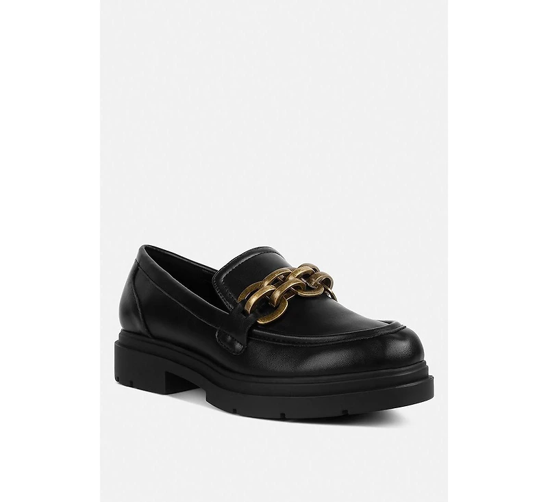 arthur faux leather chunky platform loafers