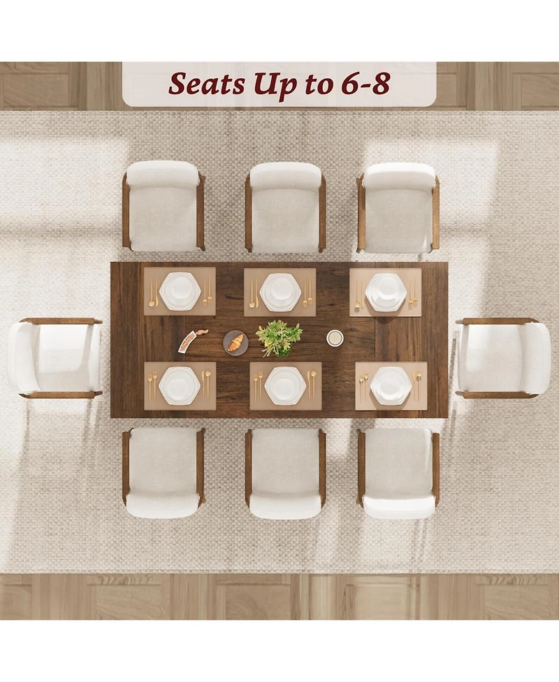 Kitchen Table 71.1 inch Dining Table for 6-8 People for Dining Room, Home Office, Living Room