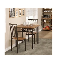 Gaomon Kitchen Table Dining Table Set 3 Piece Dining Table Set For 2 Square Kitchen Table Set for Dining Room, Home Office
