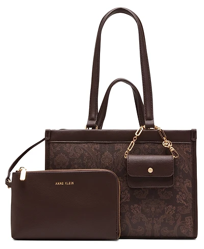Anne Klein Double Handle Bonded Printed Tote Bag