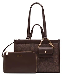 Anne Klein Double Handle Bonded Printed Tote Bag
