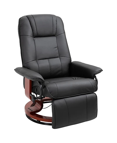 Boyel Living Faux Leather Manual Recliner Adjustable Swivel Lounge Chair with Footrest