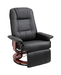 Boyel Living Faux Leather Manual Recliner Adjustable Swivel Lounge Chair with Footrest