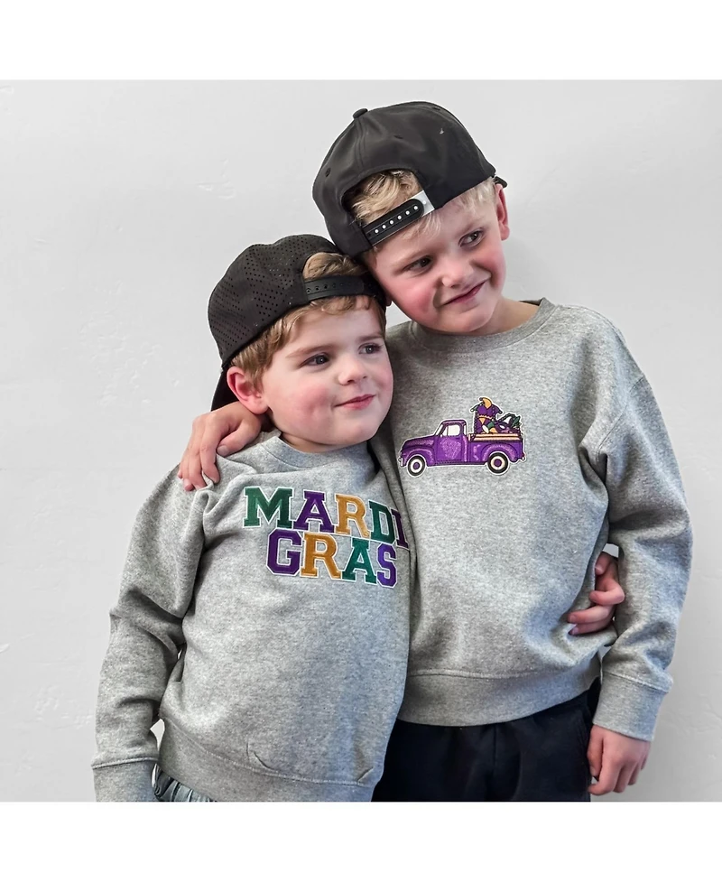 Sweet Wink Toddler Boys Mardi Gras Patch Sweatshirt