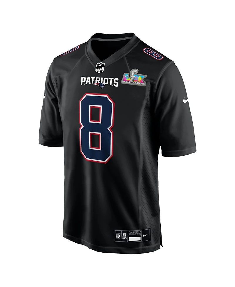 Nike Men's Stefon Diggs Black New England Patriots Super Bowl Lx Fashion Game Jersey