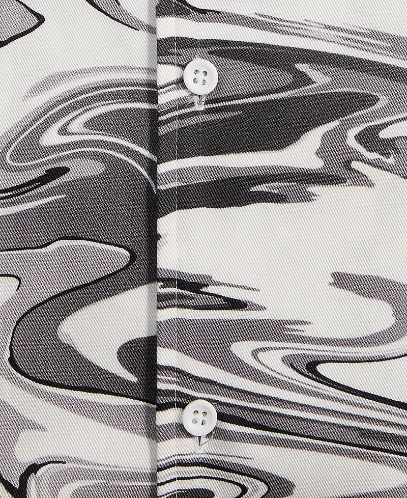 Mode of One Men's Relaxed-Fit Water Camo Short-Sleeve Shirt, Macy's Exclusive