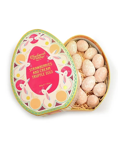 Charbonnel et Walker Easter Strawberries Cream Egg shaped Truffles, 17-Pc.