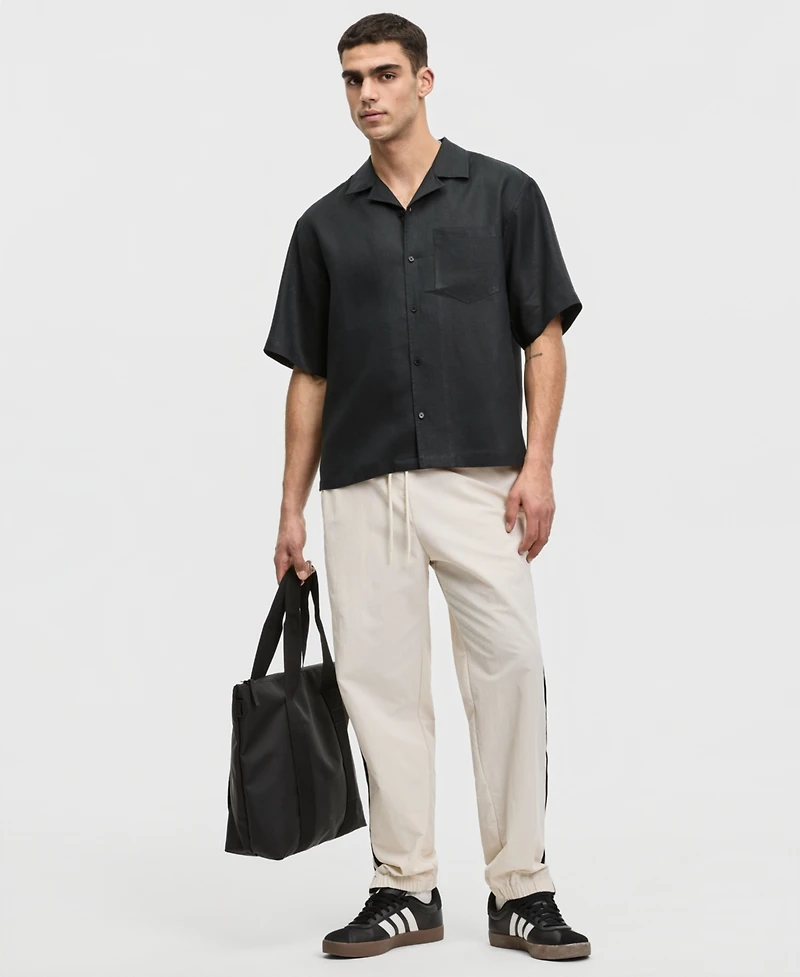 Mode of One Men's Boxy-Fit Short-Sleeve Linen Camp Shirt, Macy's Exclusive