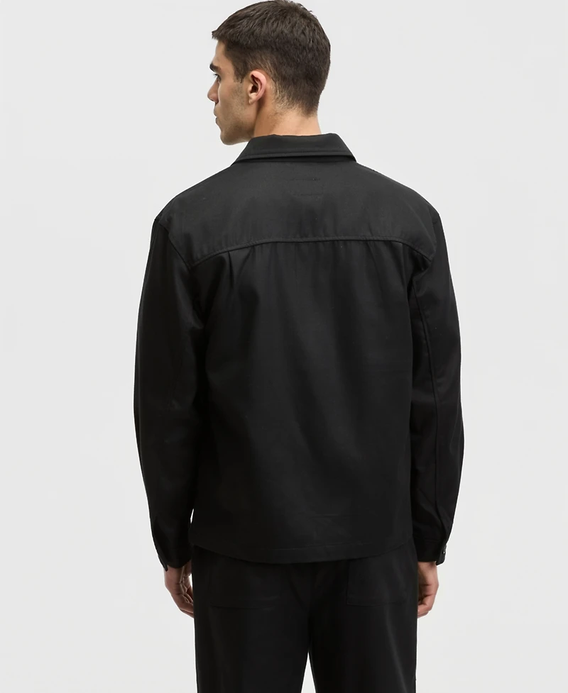 Mode of One Men's Relaxed-Fit Twill Shirt Jacket, Macy's Exclusive