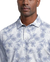 Pga Tour Men's Linear Botanical Print Polo Shirt