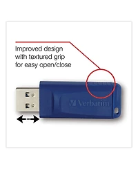 Verbatim 99121 8 Gb Classic Usb 2.0 Flash Drive - Blue (5/Pack