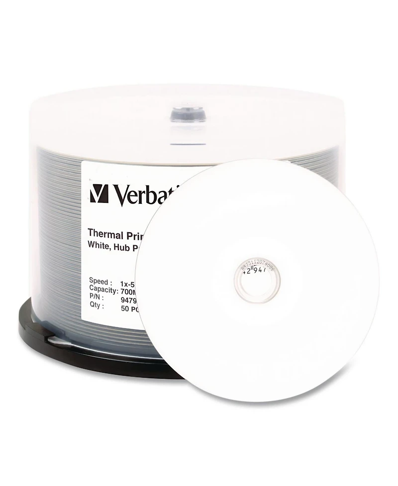 Verbatim 94755 700 Mb/80 min 52x Spindle Cd-r DataLifePlus Printable Recordable Disc (50/Pack