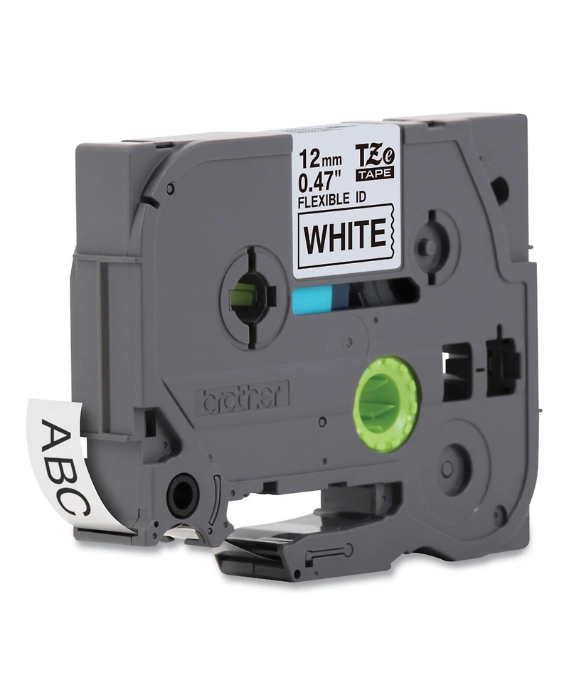 Brother P-Touch TZEFX231 0.47 in. x 26.2 ft. Flexible Id Tape - Black on White