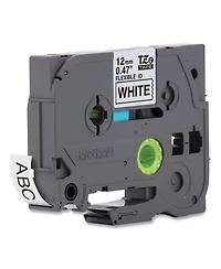 Brother P-Touch TZEFX231 0.47 in. x 26.2 ft. Flexible Id Tape - Black on White