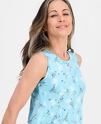 Style & Co Petite Printed Knit Sleeveless Flip Flop Dress, Macy's Exclusive