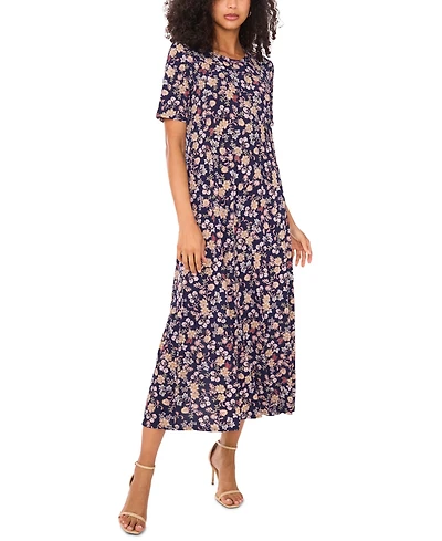 Vince Camuto Women's Crew Neck Short-Sleeve Dress