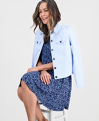 Style & Co Petite Printed Knit Sleeveless Flip Flop Dress, Macy's Exclusive