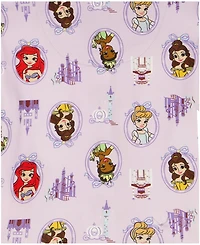 Disney Girls' Toddler 2T-4T Princess Time Printed Top and Shorts, 2-Piece Pajama Set