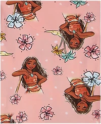 Moana Girls' 4-10 Tropical Print Top and Shorts, 2-Piece Pajama Set