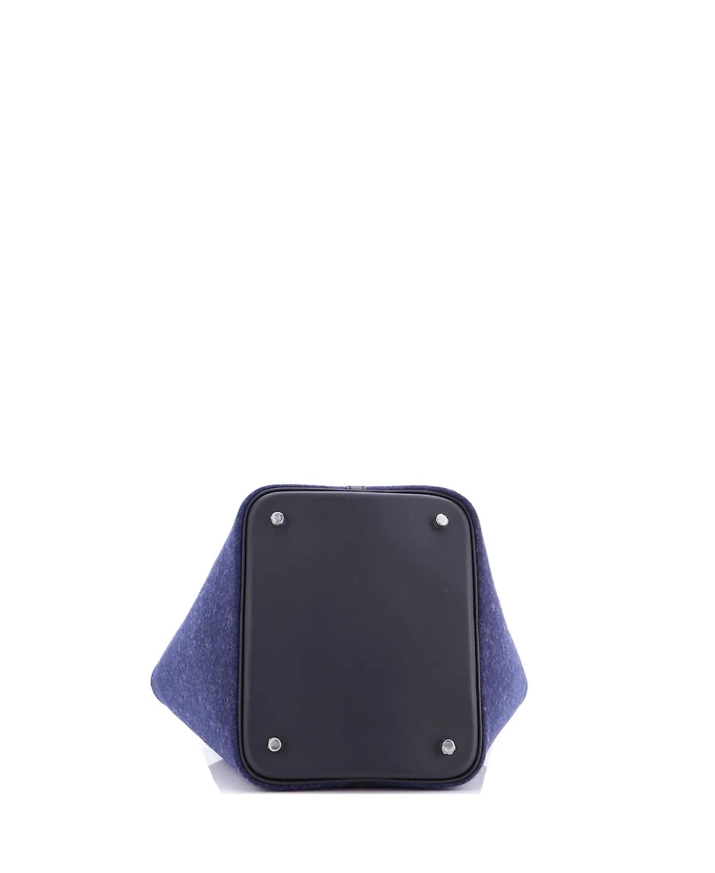 Pre-Owned HERMES Mm Picotin Lock Bag Felt with Leather