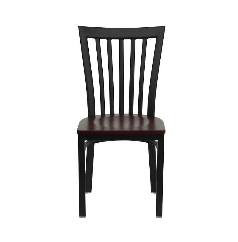 Emma+Oliver 2 Pack School House Back Metal Restaurant Chair