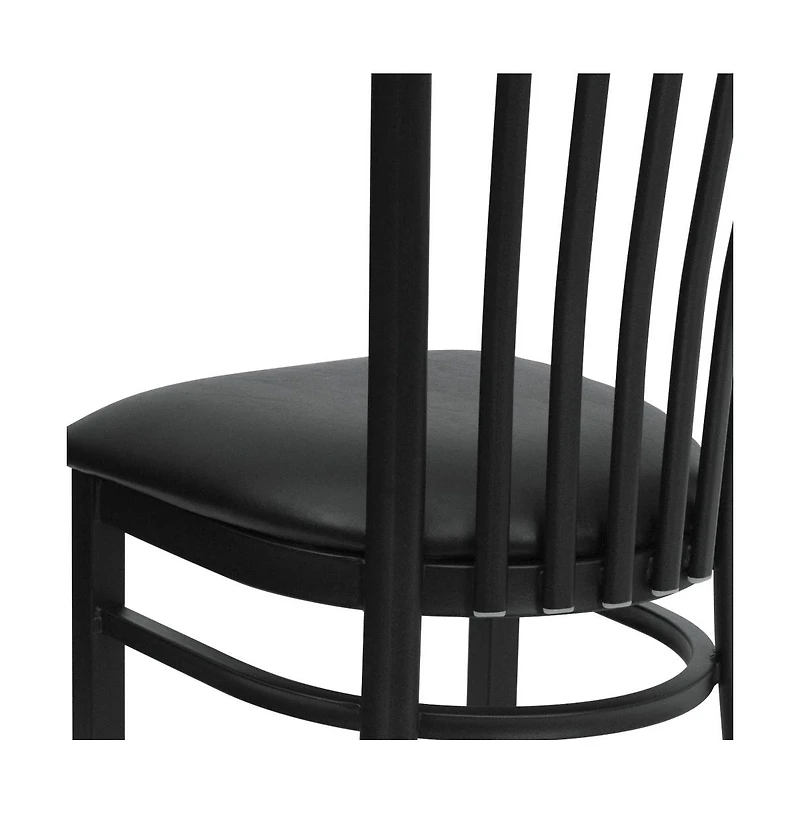 Emma+Oliver 2 Pack School House Back Metal Restaurant Chair